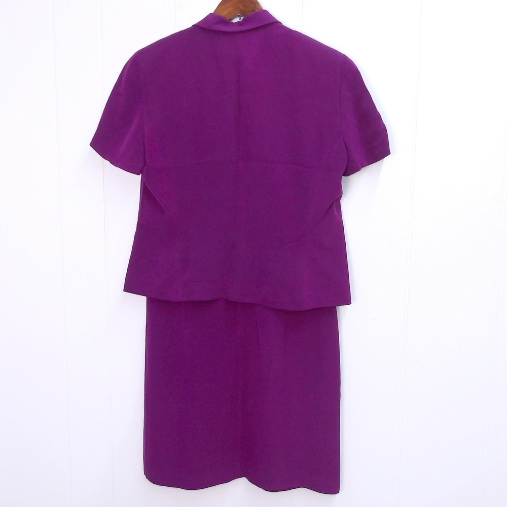 August Silk‎ Purple Dress & Jacket Business Career Interview sz 8 /#8051 - Picture 3 of 8